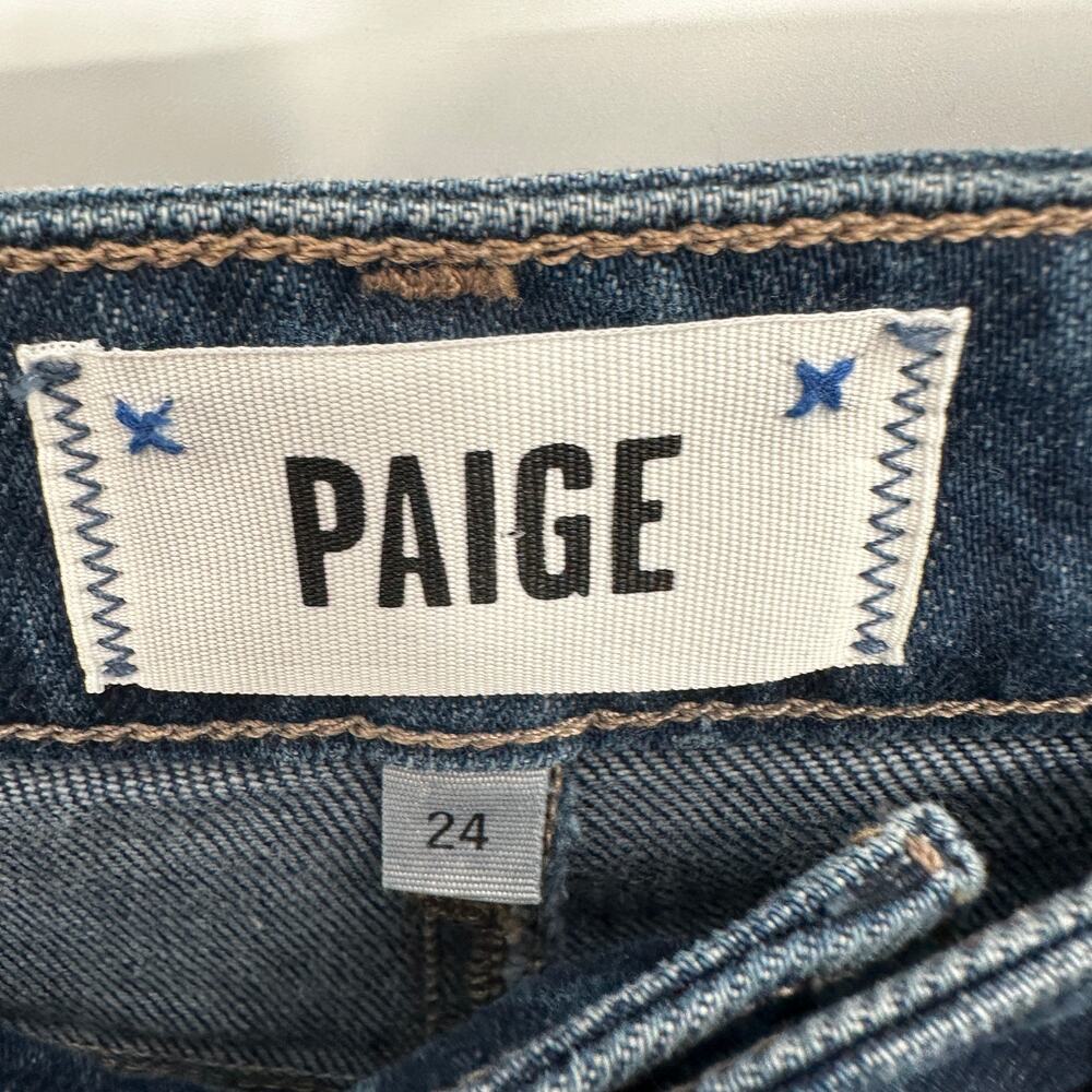 PAIGE DENIM NWT Leenah Wide Leg Ankle Jean in Gracie Lou // 00 - Picture 9 of 13